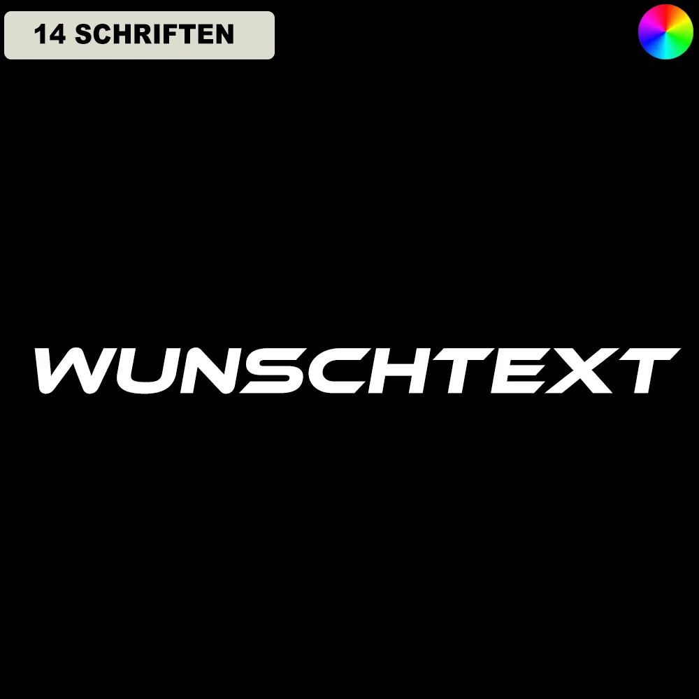 Wunschtext Aufkleber